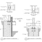 Architectural drawings of residential foundation details.